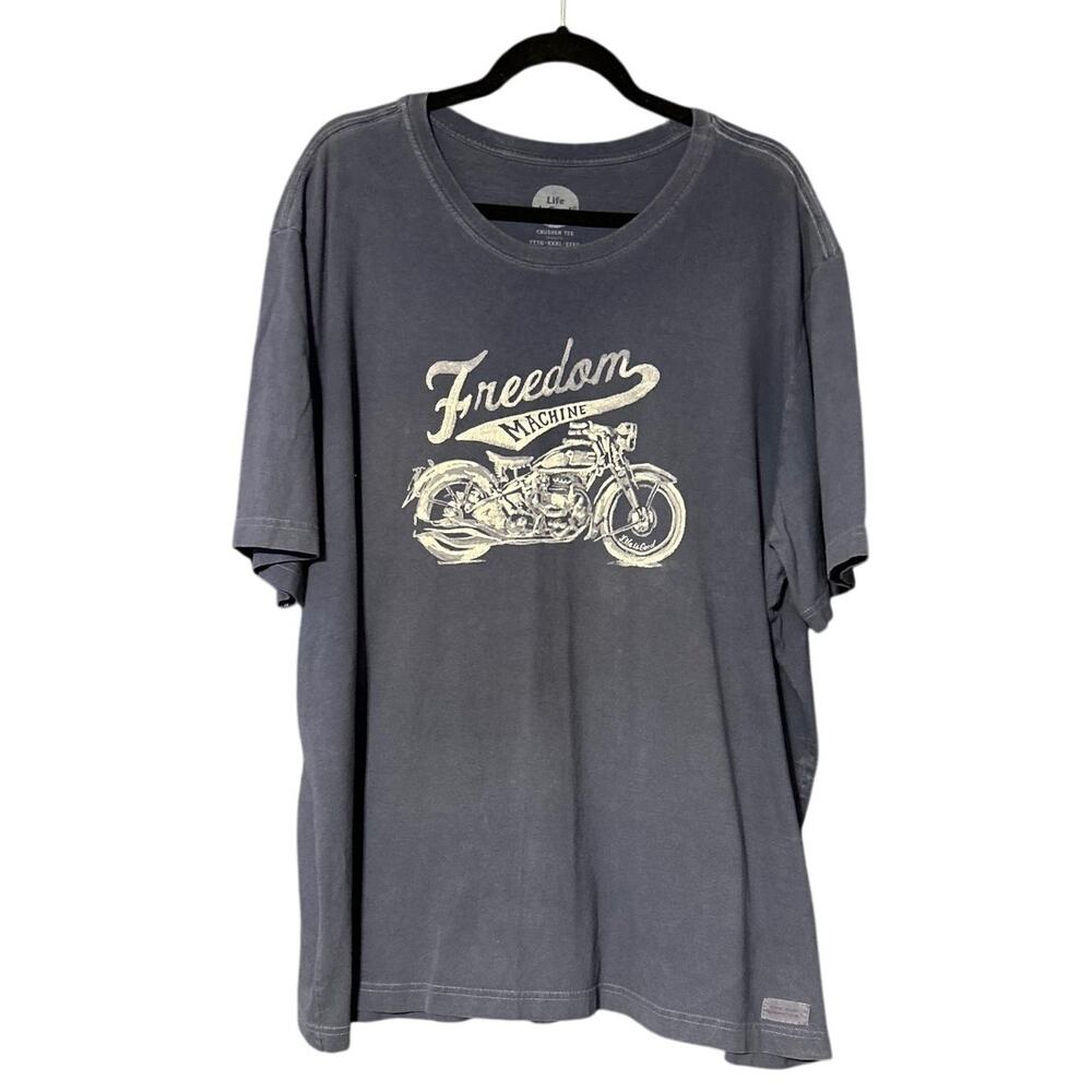 Life is Good Men's sz XXXL Crusher Tee Freedom Machine Motorcycle Tshirt